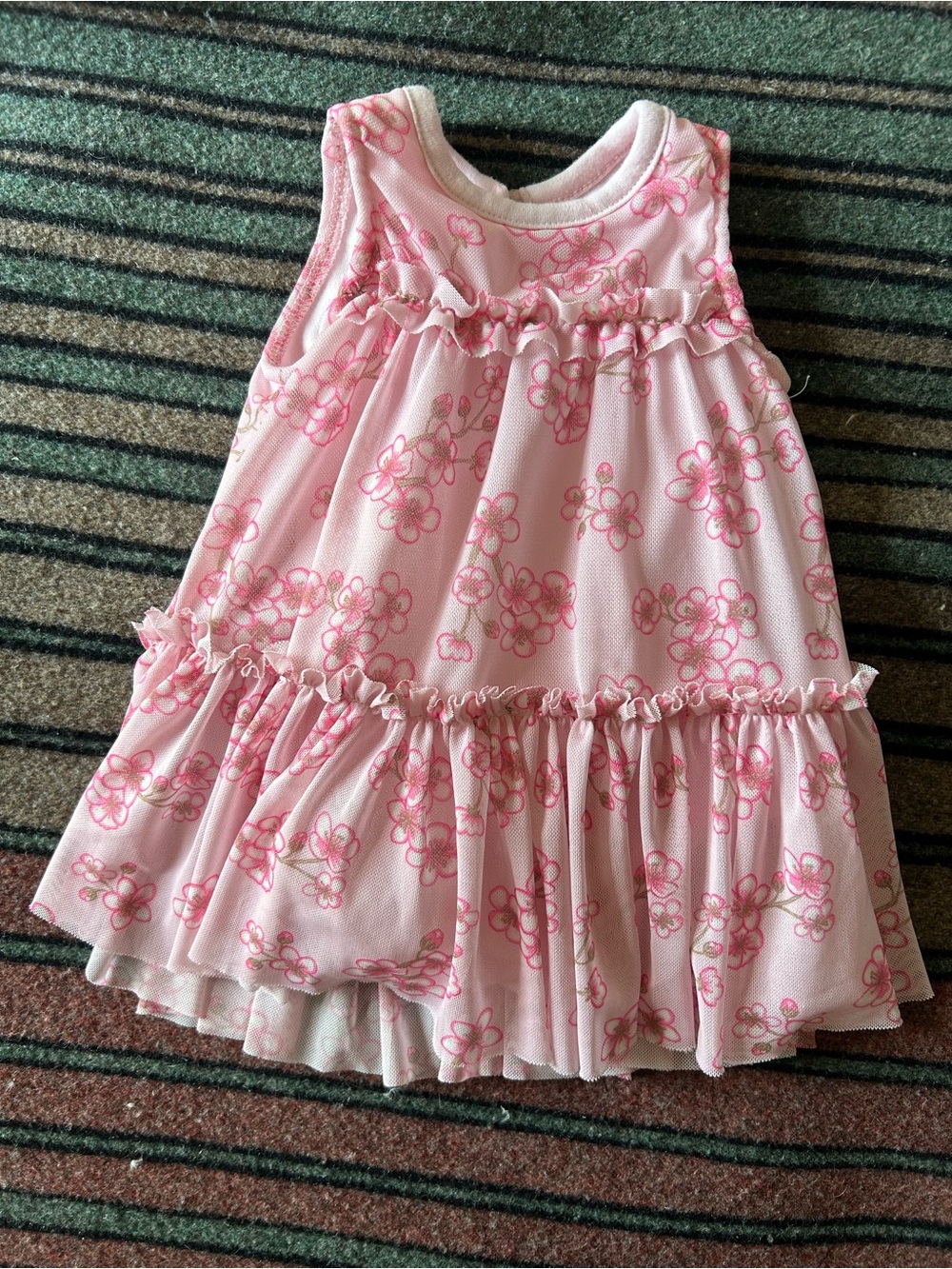 Baby Starters Pink Floral Ruffle Dress - 3mo